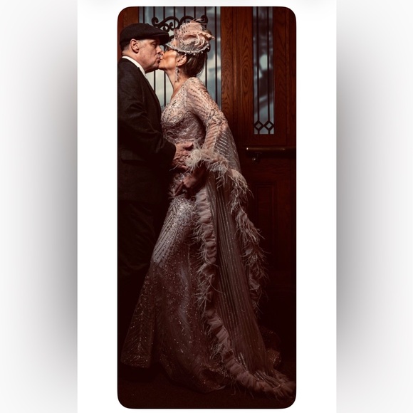 Portia and Scarlett Dresses & Skirts - Elegant Feathered Evening Gown
